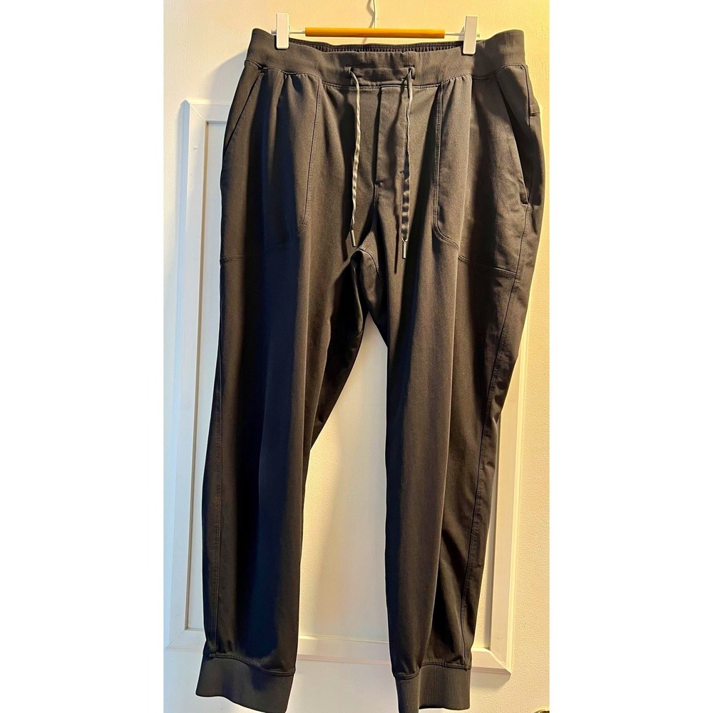 Lululemon Mens Black Jogger Pants Stretch Tapered Leg LM5AQ8S Large